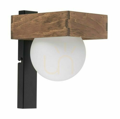 Check Wall Lamp Sigma Bloom Black Brown Glass G9 12W 33666
