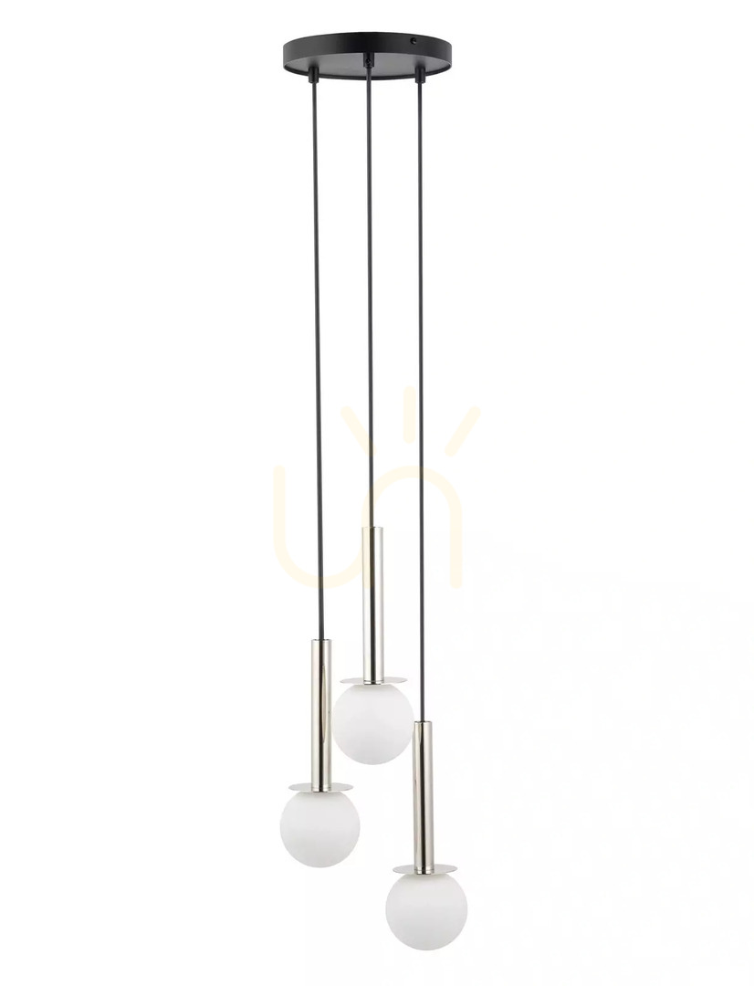 Sigma Daisy 3-Light Pendant Lamp Black Silver G9 40764