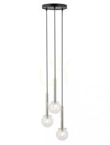 3-Light Pendant Lamp Sigma Daisy Black Silver Glass G9 40752 0 3-Light Pendant Lamp Sigma Daisy Black Silver Glass G9 40752 small 0