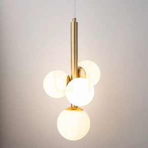Lampa wisząca Sigma PERLA LUX 4 biała złota szkło G9 40780 1 Lampa wisząca Sigma PERLA LUX 4 biała złota szkło G9 40780 small 1