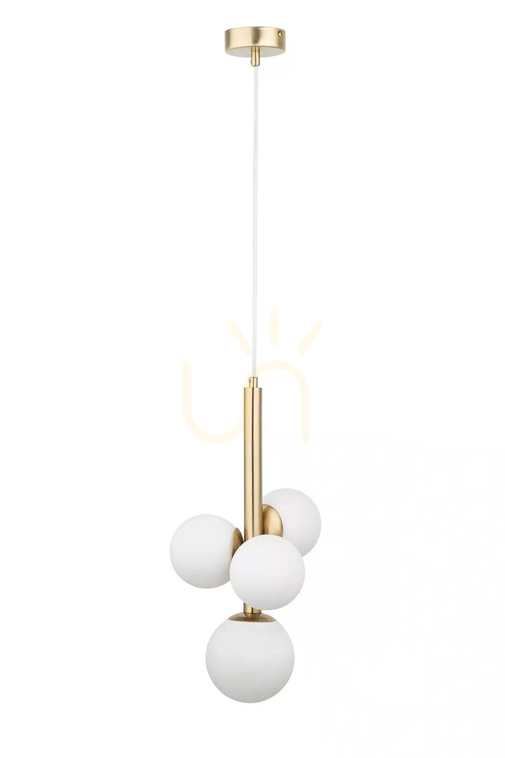 Lampa wisząca Sigma PERLA LUX 4 biała złota szkło G9 40780