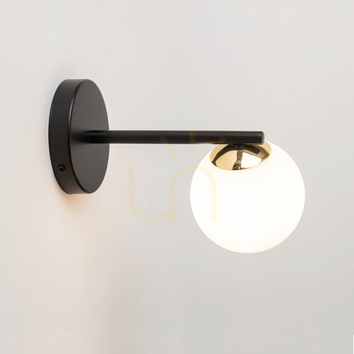 Check Wall Lamp Sigma Piano Black Brass Glass G9 12W 33662