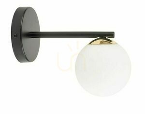 Wall Lamp Sigma Piano Black Brass Glass G9 12W 33662 small 0