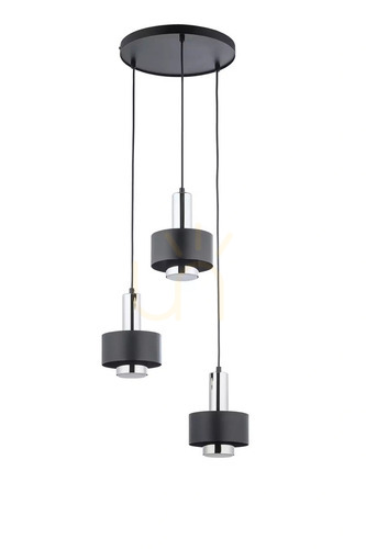 Check Pendant Light Sigma RIF LUX 3 Black/Silver 40717