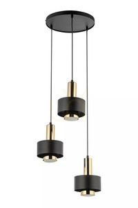 Pendant Light Sigma RIF LUX 3 Black Gold 40721 small 0
