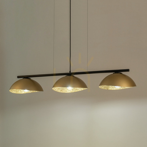 Check Pendant Light Sigma Solar 3 Black Gold E27 40582
