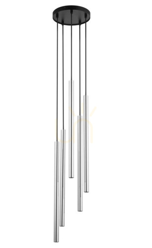 Check Sigma SOPEL LUX 5 Pendant Light Black Silver G9 SKU 40732