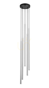 Sigma SOPEL LUX 5 black/silver pendant light 40745 small 0