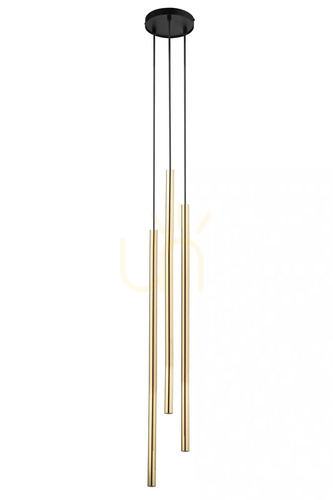 Check Sigma SOPEL LUX 3-light black gold pendant lamp 40748