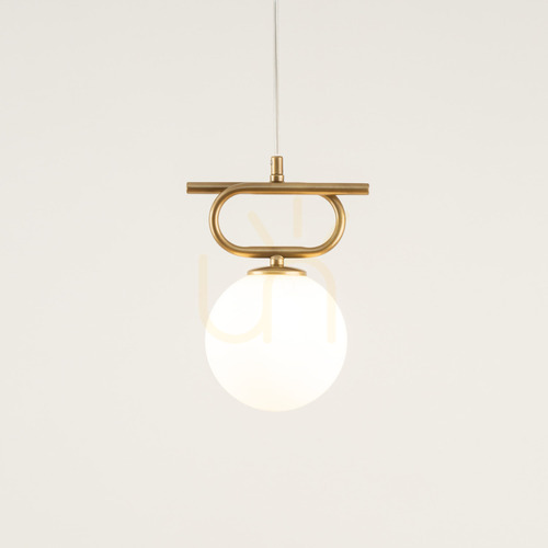Check Lampa wisząca Sigma Tes 1 złota 14 cm szklany klosz G9 33631