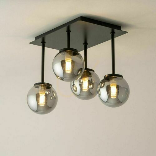 Check Plafond Sigma Tulia 4 Black Grey Glass G9 28 cm 33504