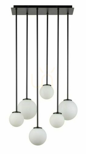 Check Plafon Sigma Tulia 6 biały czarny szkło G9 90 cm 33499