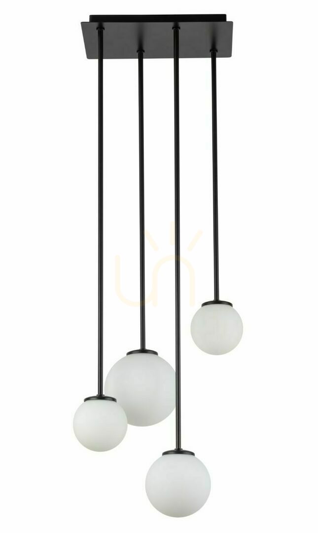 Plafond Sigma Tulia 4 Black White Glass G9 33503