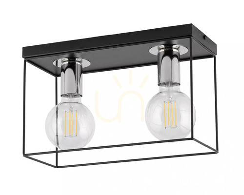 Check Plafond Sigma VOX 2 Black Silver E27 34 cm SKU 40699