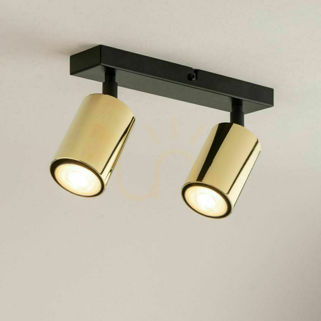 View Plafond Sigma Zoom 2 Black Brass GU10 10W 33507 Plafond Sigma Zoom 2 Black Brass GU10 10W 33507