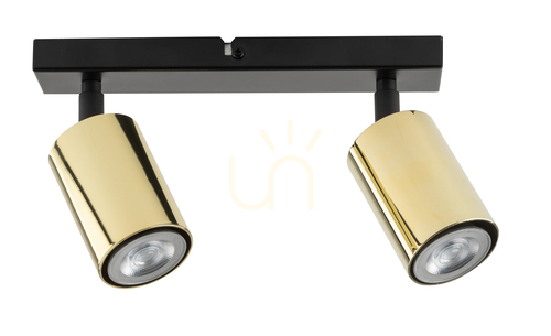 Check Plafond Sigma Zoom 2 Black Brass GU10 10W 33507