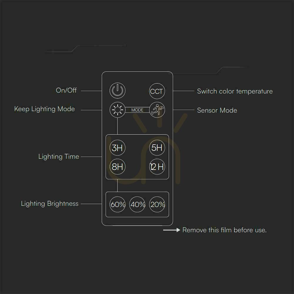 Preview LED solar floodlight V-TAC 30W remote control auto timer motion sensor IP65 CCT VT-432CCT 4800lm LED solar floodlight V-TAC 30W remote control auto timer motion sensor IP65 CCT VT-432CCT 4800lm