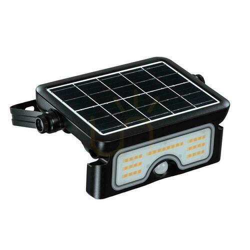Check V-TAC 7W CCT solar LED floodlight motion sensor IP65 black VT-777-7 STEP: 3000K + 4000K + 6500K 900lm