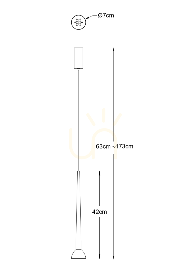 View BOSTON P0603-01A-F7B1 Gold 1xLED Pendant Lamp BOSTON P0603-01A-F7B1 Gold 1xLED Pendant Lamp