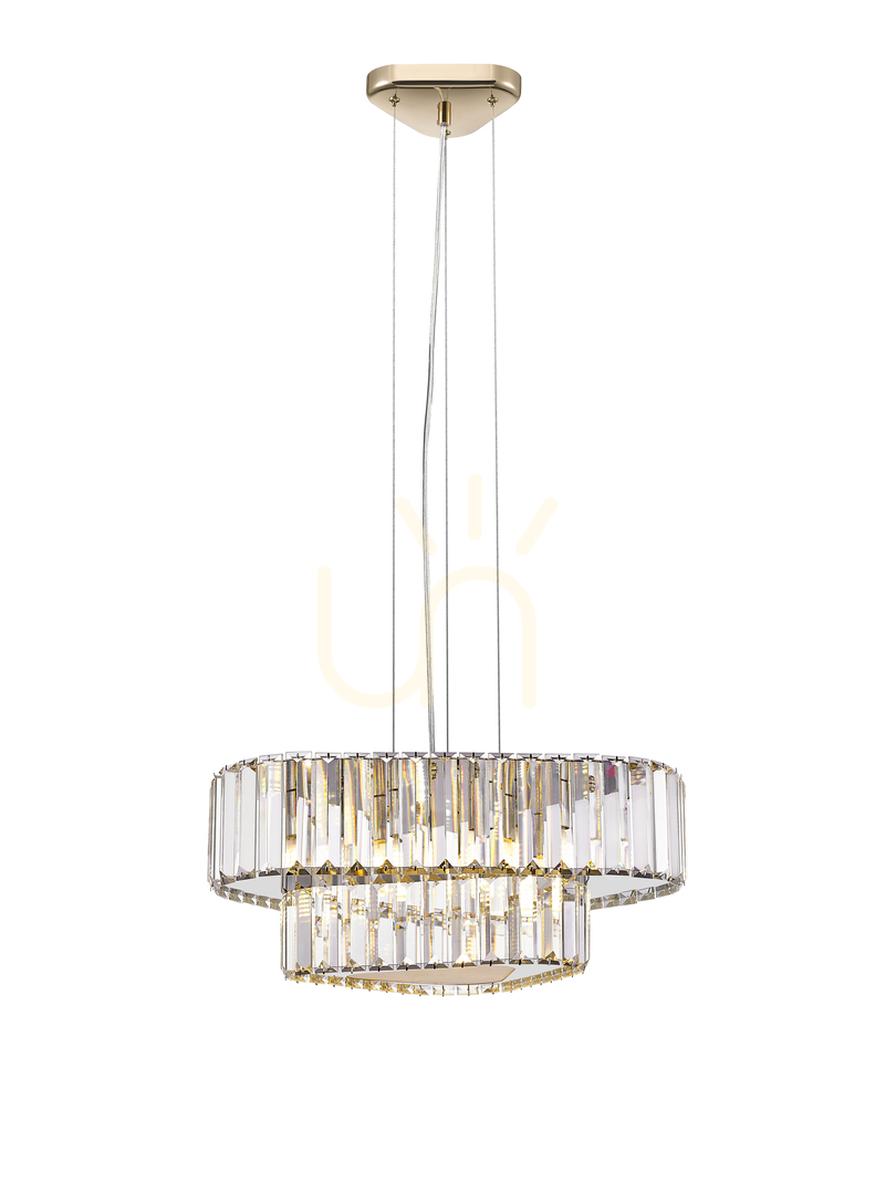 HELIOS P0496-04G-F7AC Gold 4xG9 Pendant Lamp.
