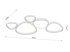 Plafond HURON 2023519C5A-BE Beige 1xLED small 1