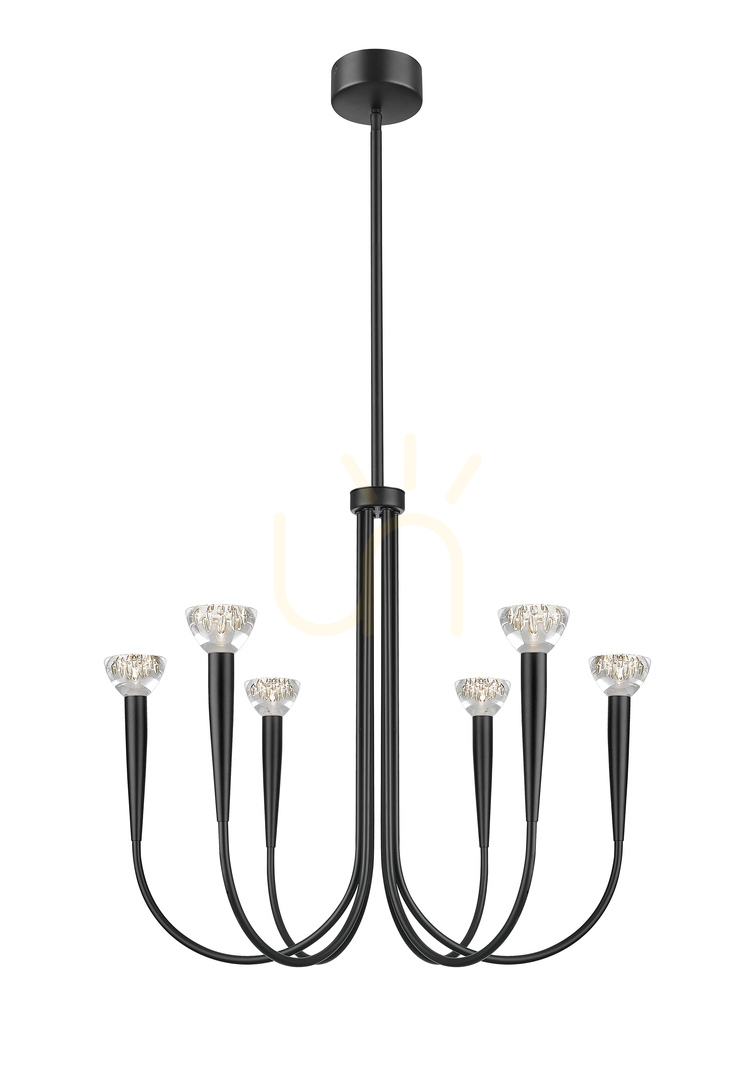 BOSTON P0603-06F-P7B1 Pendelleuchte Schwarz 6xLED.