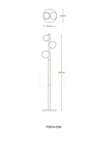 FORES Floor Lamp F0574-03N-V6AA Gold 3xG9. small 1