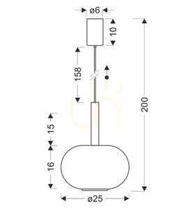 BUENO pendant lamp transparent GX53 10W CANDELLUX 31-50465 small 4