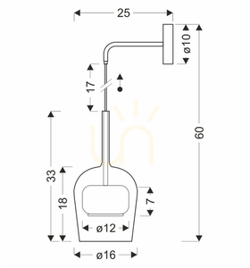 Wall lamp GLAXI black GX53 9W CANDELLUX 21-50403 small 2