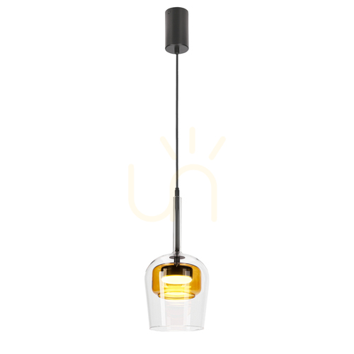 Check GLAXI black GX53 9W pendant lamp CANDELLUX 31-50366