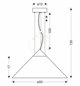 PRESTO 50 gray 10W pendant lamp CANDELLUX 31-51059 small 3