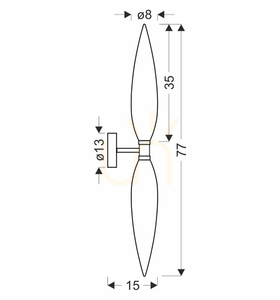 NORDIC wall lamp gray G9 5W CANDELLUX 22-51165 small 1