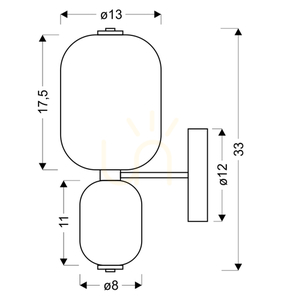 PLAYA transparent LED wall lamp 10W CANDELLUX 22-50540 small 1