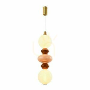 FLORES brown LED 15W pendant lamp CANDELLUX 32-50656 small 0