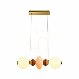 FLORES brown LED 15W pendant lamp CANDELLUX 32-50663 small 0