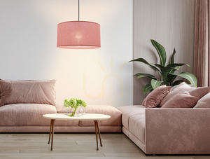 Candellux SHANTI 31-38647 pendant light, pale heather-pink shade 40 cm, 1×E27 small 3