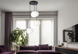 STONES pendant lamp white black E27 40W CANDELLUX 33-35172 small 2