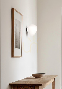 STONES wall lamp white black E27 40W CANDELLUX 21-35196 small 1