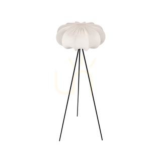 Floor lamp CAFEE’ tripod, cream shade 52 cm E27 40W CANDELLUX 51-42033 small 0