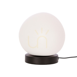Candellux STONES 41-35219 table lamp, Ø 20 cm shade, white and black, E27 40 W small 0