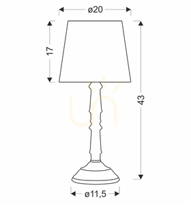 CARDINALE table lamp grey E27 40W CANDELLUX 41-37930 small 2