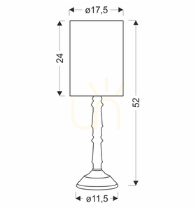 CARDINALE table lamp grey E27 40W CANDELLUX 41-37954 small 3