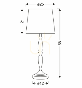 CARDINALE table lamp grey E27 40W CANDELLUX 41-40107 small 2