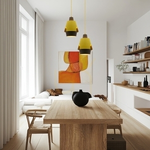 FALUN yellow E27 40W pendant lamp CANDELLUX 50101149 small 2