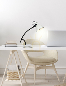 Candellux ZUMBA 41-72085 desk lamp, white and black, E14 max 40 W, height 38 cm small 3