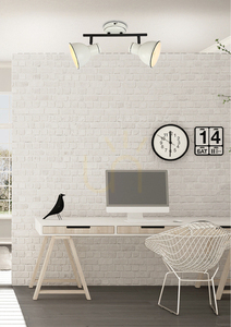 ZUMBA ceiling lamp white black E14 2x40W CANDELLUX 92-72139 small 1