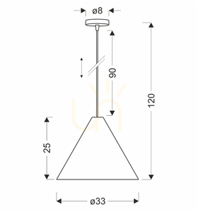 CONO pendant lamp brown E27 40W CANDELLUX 31-37893 small 4