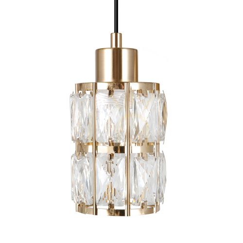 Check Italux Gold Crystal Pendant Light E27 5-Light 30 cm PND-40668-5-HBR