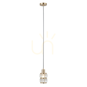 Italux Pendant Light Gold Crystal Glass E27 10.5 cm PND-40668-1-HBR small 0