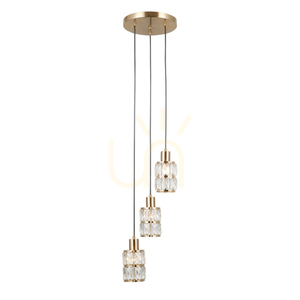Italux Pendant Light Gold Crystal 3-Light E27 PND-40668-3-HBR small 2